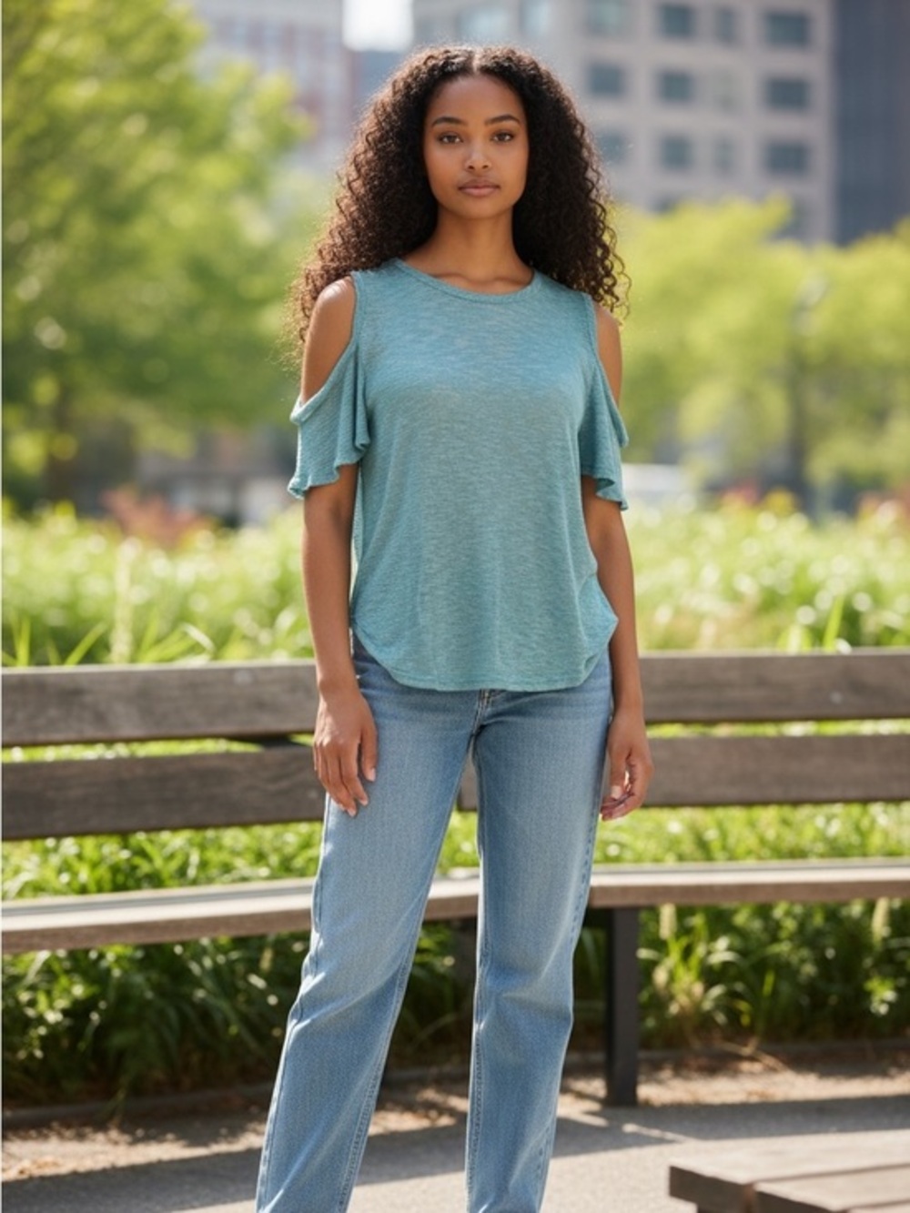 JON & ANNA Cold Shoulder Top